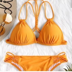 Yellow/Orange bikini TOP ONLY